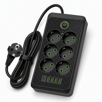 Multiprise multifonctionnelle robuste avec 6 prises USB et 4 ports USB-C, style russe/allemand, vente en gros d'usine