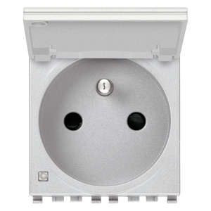 2P+T 16A FR Copper <b>Socket</b> With <b>Cover</b> For <b>Wall</b> Installation - Product Image 1