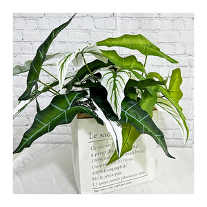 Plantas Artificiales <span class=keywords><strong>de</strong></span> <span class=keywords><strong>Colocasia</strong></span> Ecológicas, Decoración para el Hogar, Escenarios, Bodas y Fotografía - Product Image 2