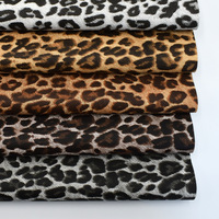 Tissu en PVC imprimé léopard style sauvage, simili cuir animalier pour sacs de mode, canapés et meubles