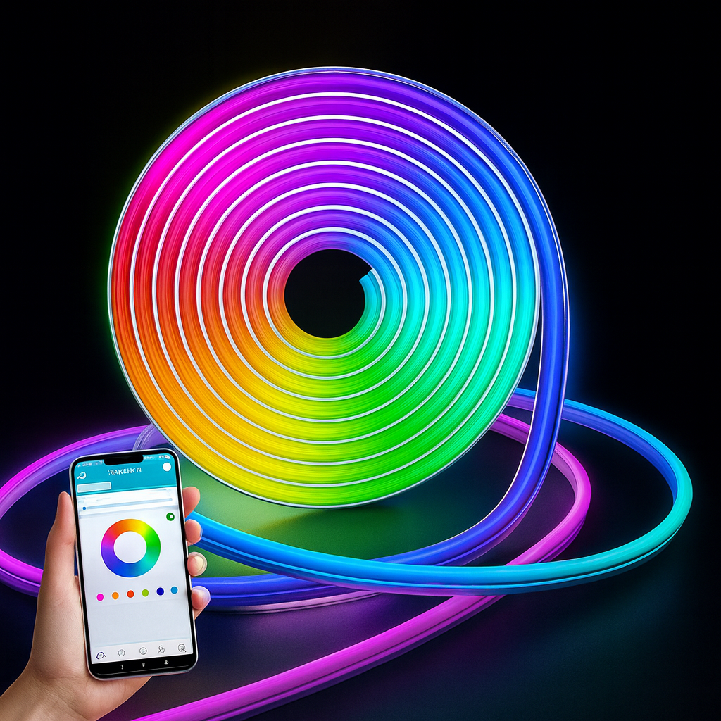 Remote Control Scenes Timer DC 24V Cuttable Every Meter Indoor Outdoor Sign Lighting 24V Addressable COB Neon Flex Kit