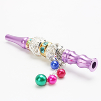 Embouts de chicha de luxe arabes en acier inoxydable avec diamants dorés, accessoires pour chicha, embout buccal pour chicha