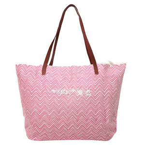 Borsa da spiaggia con motivo a W 56x37x17cm per donna, uso estivo - Product Image 2