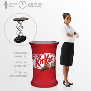 Mesa hidráulica de podio frontal emergente promocional rápida portátil personalizada para eventos de exhibición de ferias comerciales - Product Image 6