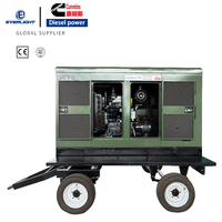 Générateur diesel mobile sur remorque 60Hz 40kVA 50kV 60kVA avec moteur à châssis ouvert, ATS et démarrage à distance 220V-240V