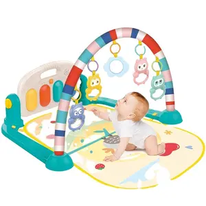 CPC婴儿肚子时间玩健身垫踢和弹钢琴健身架游戏垫婴儿带音乐健身房