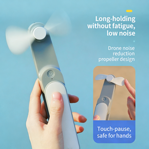 Mini Ventilador Portátil de Mano 2 en 1, Mini Ventilador USB Recargable de 1200 mAh, Ventilador Plegable de Mano para Exteriores - Product Image 5