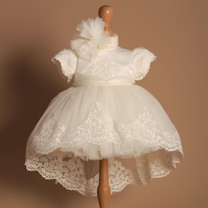 <span class=keywords><strong>Abito</strong></span> <span class=keywords><strong>Bianco</strong></span> per Bambina, Produzione all'Ingrosso a Prezzo di Fabbrica, Vestito da Cerimonia per Bambine con Fermaglio per Capelli Gratuito - Product Image 2