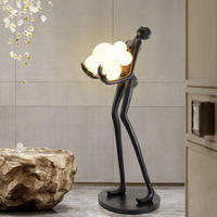 Lampadaire d'Angle Nordique de Luxe, Éclairage Moderne et Minimaliste pour Hôtel et Salon