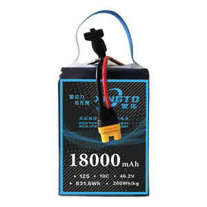 Xingto alto voltaje 12S 18000mAh 46,2 V recargable estado sólido Lipo Drone UAV baterías 800 veces larga vida útil en Stock - Product Image 2