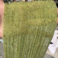 Perles en pierre naturelle de péridot facettées de 2 mm, 3 mm, 4 mm en vrac pour la fabrication de bijoux