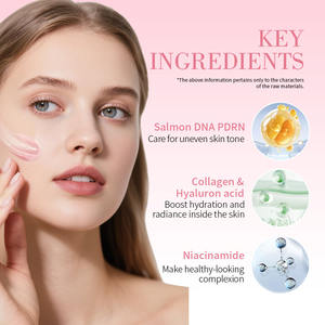 Private Label Zalm DNA PDRN Gezichtscrème Roze Collageen Capsule Hydraterende Huidverzorging Niacinamide voor oneffen huid - Product Image 6