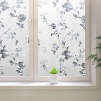 DECO Buntglas-Fensterfolie 3D Dekorative Buntglas-Sichtschutzfolie Selbstklebend Abnehmbar für Heim Büro Glastür
