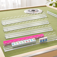 Supports de Mahjong Modernes en Verre Transparent Marque Mingyi, 1 Étagère, Épaisseur 5mm, Origine Zhejiang, Support de Tuiles Festonnées, Rangement Portable