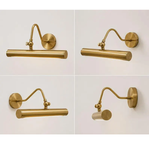 Mid Century Modern Brass Picture <b>Light</b> Antique Raw Brass Finish Adjustable Gallery <b>Wall</b> <b>Light</b> Luxury Artwork Painting Display - Product Image 2