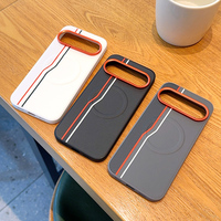 Casing Anti Benturan Kulit PU Matte Magnetik Mewah untuk Google Pixel 11 10 Pro XL / 11 10 Pro / 11 10, Mendukung Pengisian Daya Nirkabel
