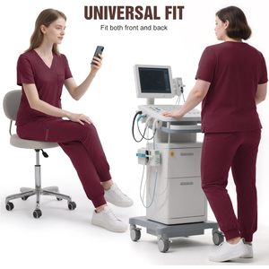 Women V-Neck <b>Scrub</b> <b>Top</b> 4 Pocket Premium Stretch Medical Workwear Hospital Uniforms - Product Image 5