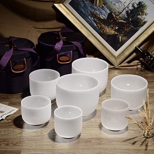 Jinzhou City Frosted Chakra Set Sound Healing Opaque Quartz <strong>Singing</strong> <strong>Crystal</strong> <strong>Bowls</strong> <strong>Suppliers</strong> - Product Image 2