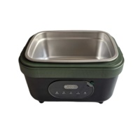 Boîte à lunch électrique isotherme de 1,5 L, sans BPA, écologique, sans fil, portable, rechargeable, 2 compartiments