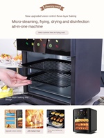 Friteuse à air moderne 5L en acier inoxydable avec écran tactile, affichage LED, multifonction (rôtir, cuire, déshydrater), revêtement antiadhésif PTFE
