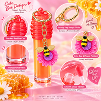 Porte-clés abeille, gloss à lèvres hydratant effet eau, breloque fleur, huile à lèvres, direct usine