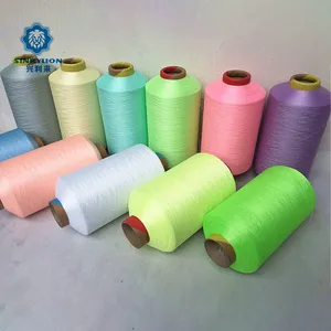 Custom colors fluorescent light yarn iridescent fluorescent orange nylon yarn for shoe upper sweats