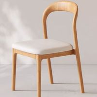 Chaise de salle à manger en bois massif de style italien moderne minimaliste pour la maison, l'hôtel, l'appartement, le restaurant