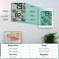 Thermomètre météo sans fil FT0420 avec capteur de température à distance, température maximale et minimale quotidienne