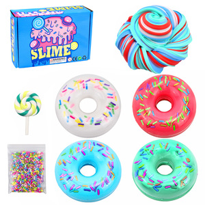 Juguete de Slime de 4 Piezas con Forma de Donut y Chispas, para Niñas y Niños, Venta Caliente - Product Image 1