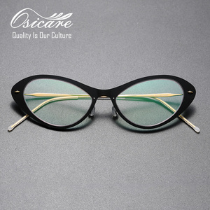 Montature per Occhiali da Vista in Titanio di Marca Designer, Stile Cat Eye, Lenti Miopia, Occhiali da Sole Y2K, Vendita all'Ingrosso - Product Image 2