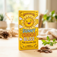 Petite boîte pliante en carton blanc pour emballer des bonbons, des chocolats, des barres chocolatées