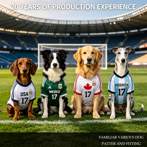 Maillot de football personnalisé pour animaux de compagnie JANYO Factory, <span class=keywords><strong>t</strong></span>-<span class=keywords><strong>shirt</strong></span> de sport pour chien avec impression, numéro personnalisé au dos, vêtements d'é<span class=keywords><strong>t</strong></span>é pour chiens de taille moyenne et grande - Product Image 2