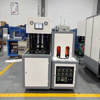Machine de fabrication de bouteilles en plastique pour animaux de compagnie semi-automatique de petite capacité, machines de soufflage de plastique pour petites bouteilles