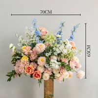 Fleurs artificielles décoratives faites à la main pour mariage printanier, chemin de fleurs personnalisé pour allée de mariage, décoration de sol et de couloir