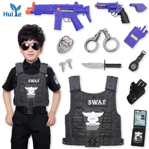 Huiye-juego educativo para niños, juego de rol del ejército Swat, juego de simulación de plástico, pistola de policía, 10 Uds.