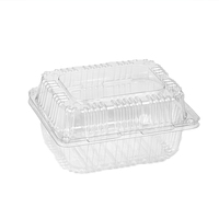 Boîte de rangement carrée en plastique PET jetable de qualité alimentaire pour macarons, biscuits, pâtisseries, pour boulangerie