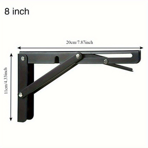 Wall Side Mount Shelf <b>Brackets</b> US warehouse 2pcs Chrome Stainless Steel Adjustable Folding Shelf <b>Brackets</b> - Product Image 1
