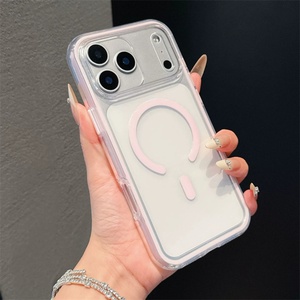 Luxury Transparent <b>Pc</b> and Colorful Tpu Phone case for iphone 17 Pro Max Magnetic <b>Wireless</b> - Product Image 5