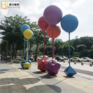 ของตกแต่งบอลลูนเจียฮวา ประติมากรรมไฟเบอร์กลาส 6 สี สำหรับตกแต่งภายนอก - Product Image 2