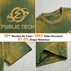 Camiseta de Hombre Personalizada OEM/ODM, 250 g/m², 100% Algodón, Impresión Serigráfica, Estilo Holgado de Lujo, Lavado Ácido, Efecto Desgastado, Manga Corta - Product Image 2
