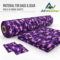Tissu X-PAC camouflage violet personnalisé en nylon/polyester composite, motif losanges, imperméable et coupe-vent pour sacs à dos et activités de plein air