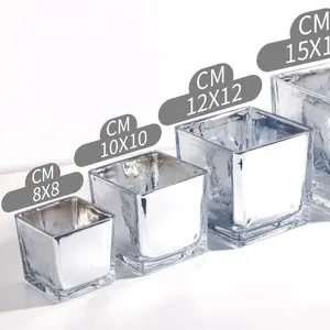 <span class=keywords><strong>Vase</strong></span> <span class=keywords><strong>carré</strong></span> en verre, en stock, cylindre, <span class=keywords><strong>Vase</strong></span> en cristal, haute qualité, Design populaire, personnalisé - Product Image 1