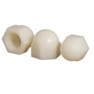 White Nylon Plastic Flame Retardant Insulated Plastic Ball Head Nut Nut