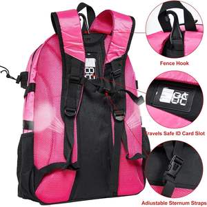 Mochila Deportiva EALER ELB100 para Lacrosse, Grande, Rosa, de Poliéster, para Equipos Deportivos - Product Image 4