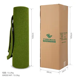 Customized 330*100cm Smiling Golf Putting Green Set Practice Golf Mat Training Equipment