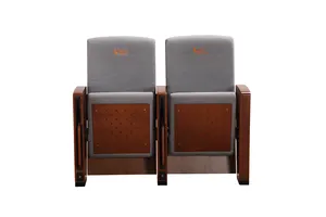30 años de experiencia Silla de auditorio de alto grado asientos de Teatro de madera HJ8005A tamaño personalizado con logotipo para la opción