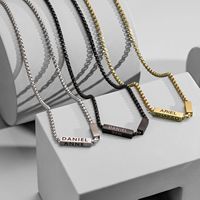 CYNYA collier en or personnalisé pour hommes en acier inoxydable personnalisé pour papa nouveau personnaliser enfants nom collier cadeau à la mode papa