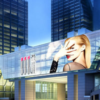 Film d'écran LED transparent certifié FCC et RoHS, film de fenêtre en cristal flexible pour vitrines de centres commerciaux