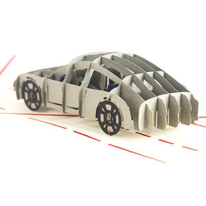 Cartes de vœux avec voiture pour garçon, 2 pièces, <span class=keywords><strong>carte</strong></span> de voiture, merci gratuitement, nouveau, vente en gros - Product Image 3