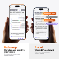 Enregistreur vocal IA M3 avec transcription et résumé, suppression du bruit IA, prend en charge 152 langues, mémoire 64 Go, contrôle par application, enregistreur audio